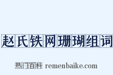 赵氏铁网珊瑚组词是什么意思的图片
